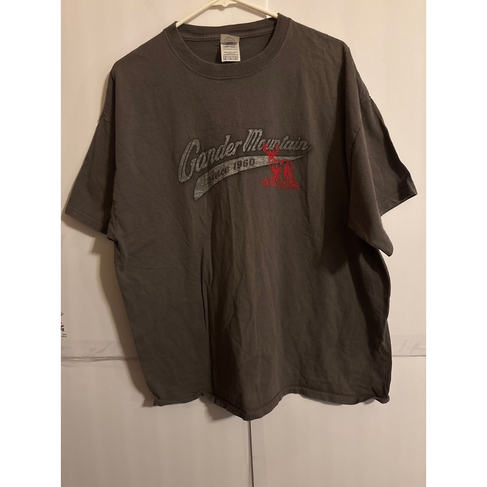 Gander Mountain Since 1960 Graphic T Shirt Mens XL Short Sleeve Gray‎ Deer Logo